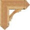 Ekena Millwork Merced Arts and Crafts Rough Sawn Bracket w/ Offset Brace, Western Red Cedar, 8"W x 20"D x 20"H BKT0806X20X20MRC03RWR - alternate 3